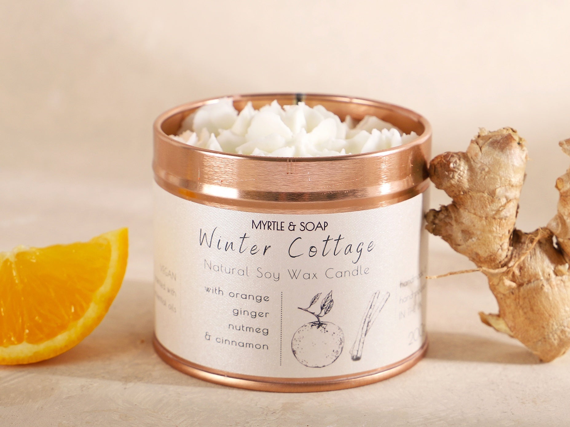 Winter Cottage Natural Soy Wax Candle