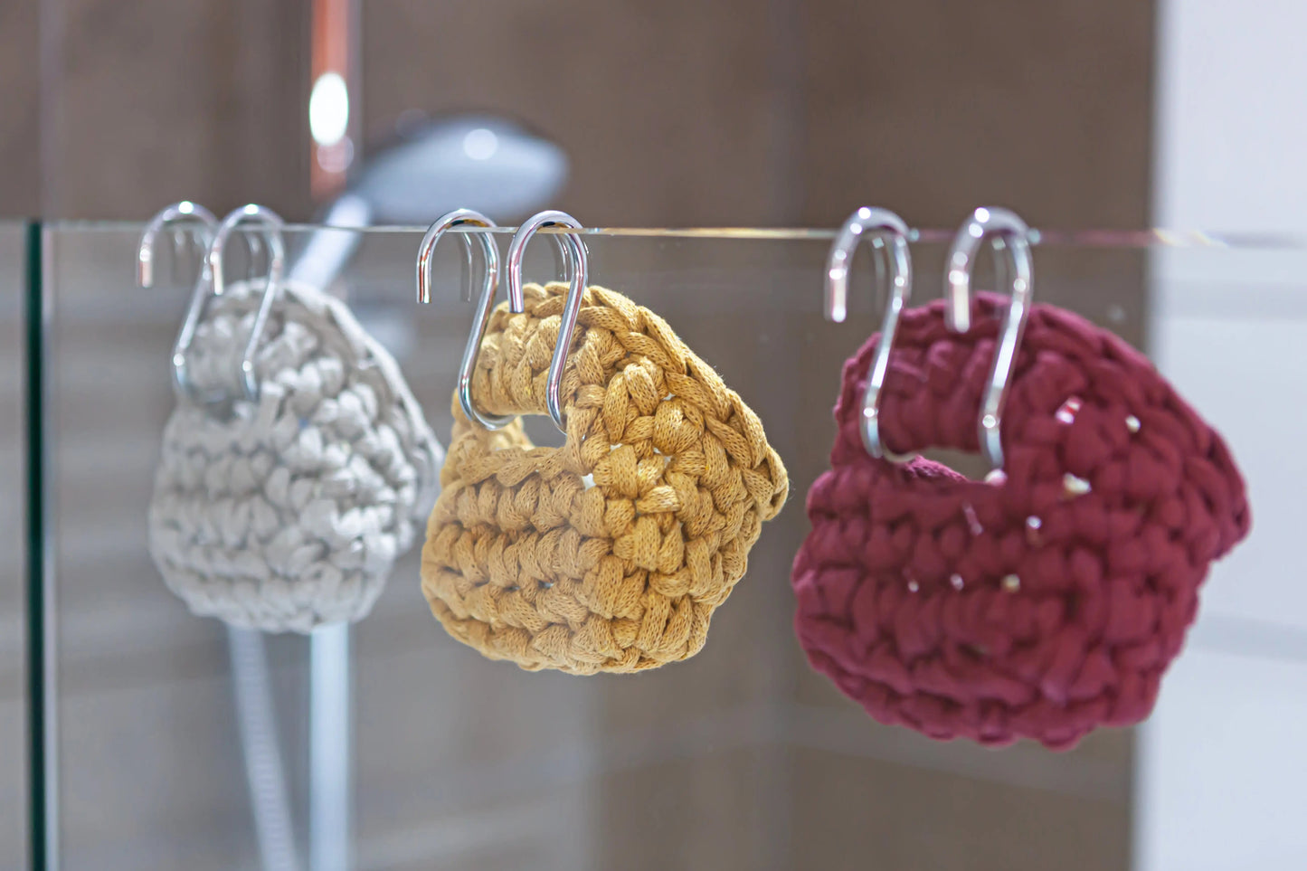 Crochet Soap Basket with Inscription