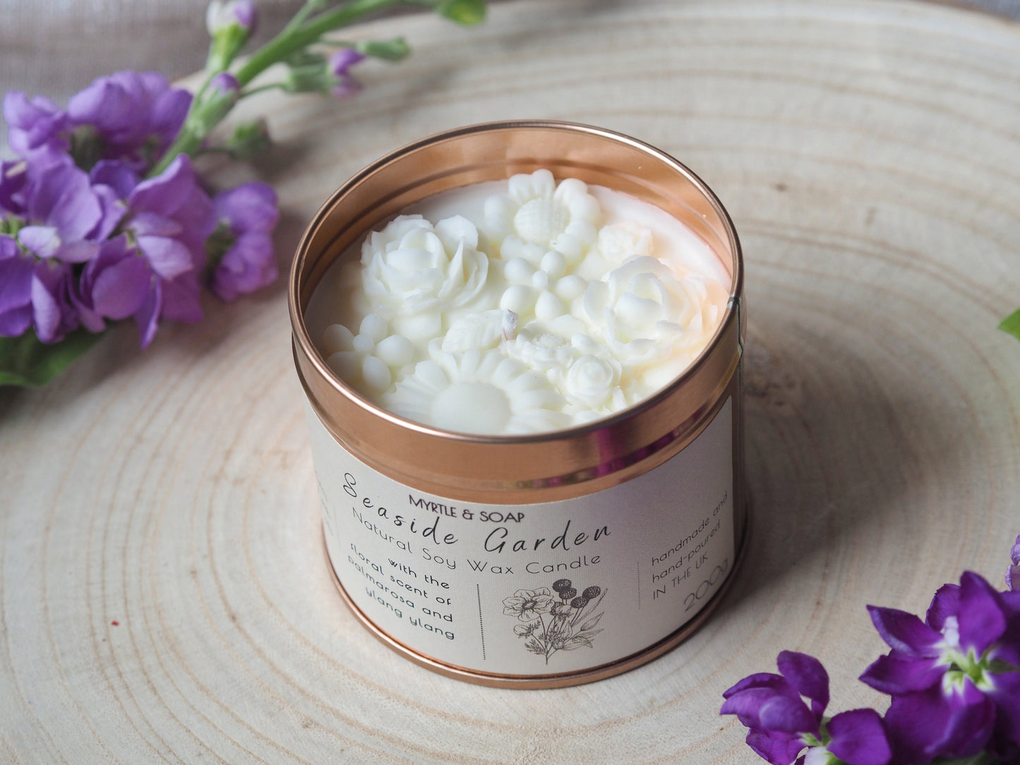 SEASIDE GARDEN Natural Soy Wax Candle