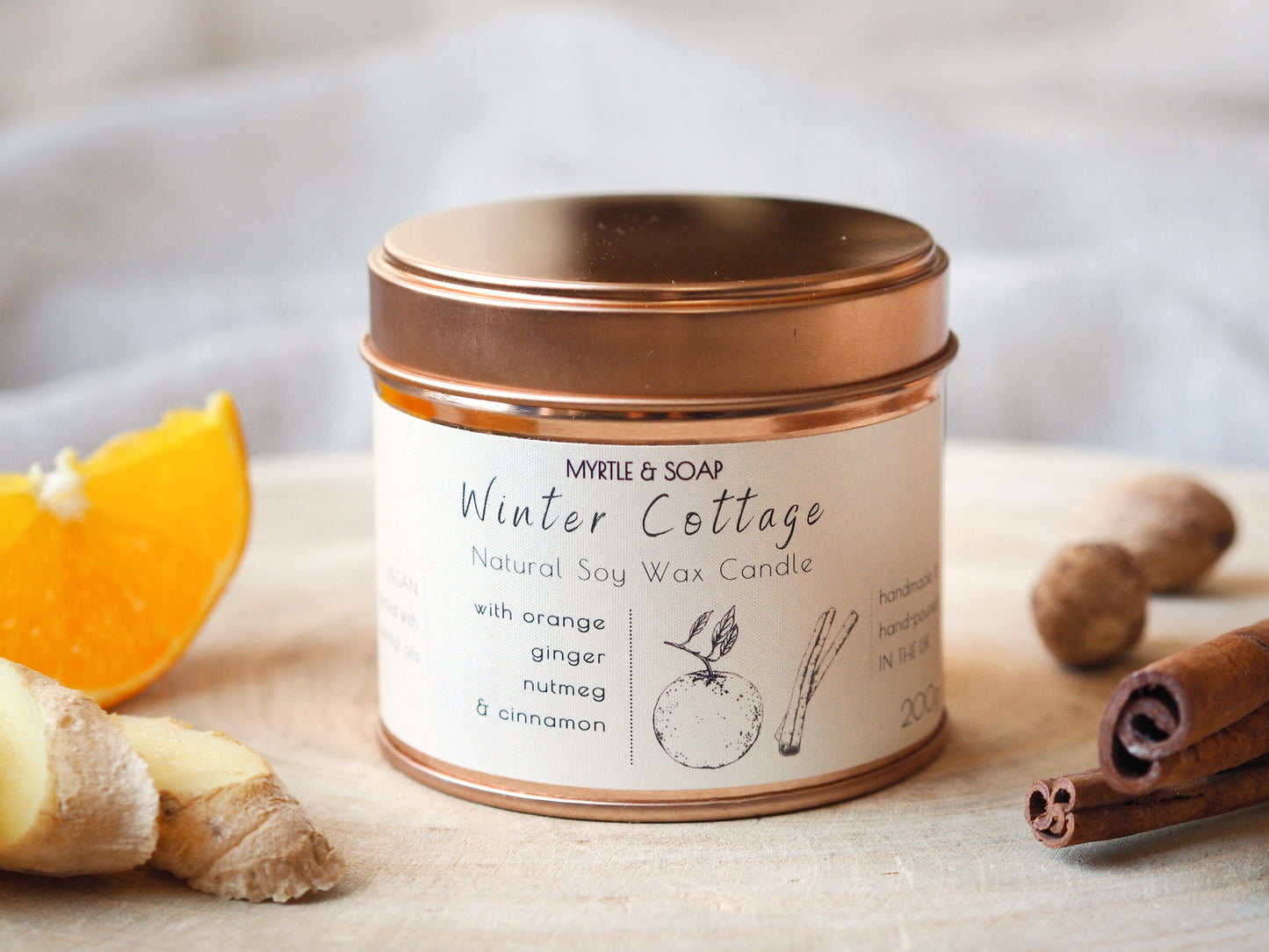 Winter Cottage Natural Soy Wax Candle