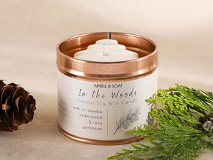 Myrtle & Soap IN THE WOODS hand-poured natural soy wax candle