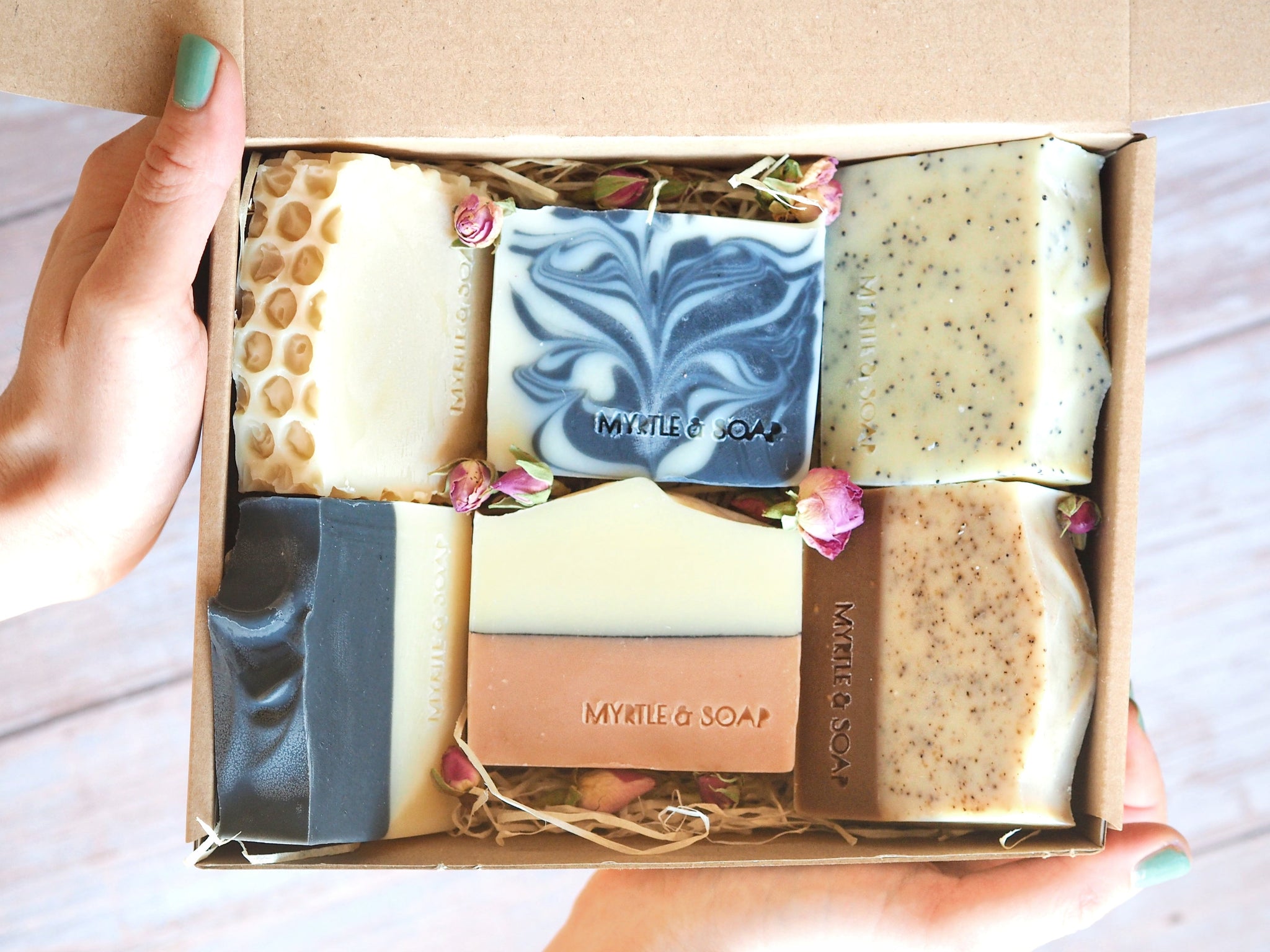 Set of 6 Natural Soap Bars Gift Set