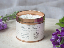 Load image into Gallery viewer, Myrtle MyBox SUMMER BREEZE with Seaside Garden soy candle, lemon &amp; vanilla hand cream and whipped lip balm