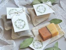 Load image into Gallery viewer, Mini soap favours in cotton bags
