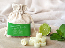 Load image into Gallery viewer, Myrtle &amp; Soap PEPPERMINT CANDY natural soy wax melts