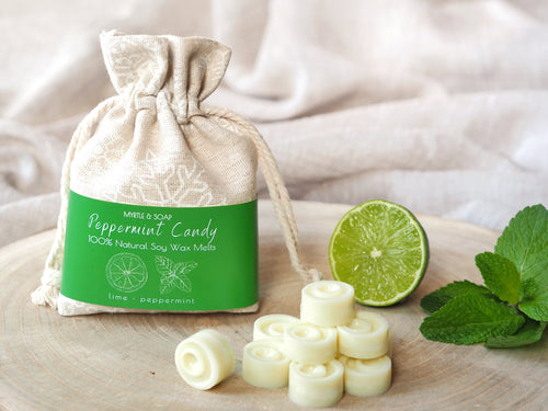 Myrtle & Soap PEPPERMINT CANDY natural soy wax melts